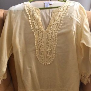 Yellow Coldwater Creek blouse
